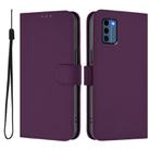 For Nokia C300 Skin Feel Solid Color Leather Phone Case with Lanyard(Violet) - 2