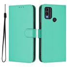 For Nokia C22 Skin Feel Solid Color Leather Phone Case with Lanyard(Green) - 2