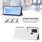 For Nokia C22 Skin Feel Solid Color Leather Phone Case with Lanyard(White) - 3