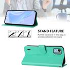 For Nokia C12 Skin Feel Solid Color Leather Phone Case with Lanyard(Green) - 3