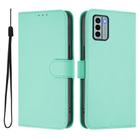 For Nokia G22 Skin Feel Solid Color Leather Phone Case with Lanyard(Mint Green) - 2