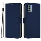 For Nokia G22 Skin Feel Solid Color Leather Phone Case with Lanyard(Navy Blue) - 2