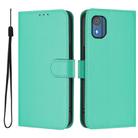 For Nokia C02 Skin Feel Solid Color Leather Phone Case with Lanyard(Green) - 2