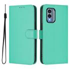 For Nokia X30 5G Skin Feel Solid Color Leather Phone Case with Lanyard(Green) - 2