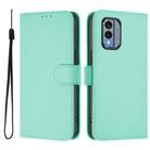 For Nokia X30 5G Skin Feel Solid Color Leather Phone Case with Lanyard(Mint Green) - 2