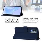 For Nokia X30 5G Skin Feel Solid Color Leather Phone Case with Lanyard(Navy Blue) - 3