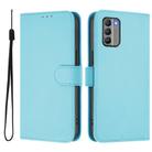 For Nokia G400 Skin Feel Solid Color Leather Phone Case with Lanyard(Sky Blue) - 2