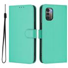 For Nokia G11 4G / G21 4G Skin Feel Solid Color Leather Phone Case with Lanyard(Green) - 2