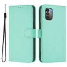 For Nokia G11 4G / G21 4G Skin Feel Solid Color Leather Phone Case with Lanyard(Mint Green) - 2