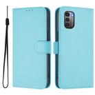 For Nokia G11 4G / G21 4G Skin Feel Solid Color Leather Phone Case with Lanyard(Sky Blue) - 2
