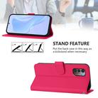 For Nokia G11 4G / G21 4G Skin Feel Solid Color Leather Phone Case with Lanyard(Rose Red) - 3