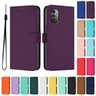 For Nokia G11 4G / G21 4G Skin Feel Solid Color Leather Phone Case with Lanyard(Violet) - 2