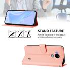 For Nokia C30 Skin Feel Solid Color Leather Phone Case with Lanyard(Pink) - 3