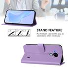 For Nokia C30 Skin Feel Solid Color Leather Phone Case with Lanyard(Lavender Purple) - 3