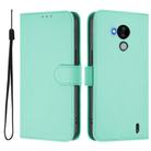 For Nokia C30 Skin Feel Solid Color Leather Phone Case with Lanyard(Mint Green) - 2