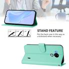 For Nokia C30 Skin Feel Solid Color Leather Phone Case with Lanyard(Mint Green) - 3