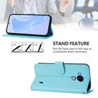 For Nokia C30 Skin Feel Solid Color Leather Phone Case with Lanyard(Sky Blue) - 3