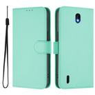 For Nokia C01 Plus / C1 2nd Edition Skin Feel Solid Color Leather Phone Case with Lanyard(Mint Green) - 2