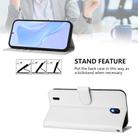 For Nokia C01 Plus / C1 2nd Edition Skin Feel Solid Color Leather Phone Case with Lanyard(White) - 3