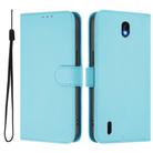 For Nokia C01 Plus / C1 2nd Edition Skin Feel Solid Color Leather Phone Case with Lanyard(Sky Blue) - 2