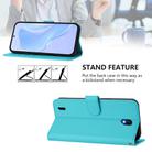 For Nokia C01 Plus / C1 2nd Edition Skin Feel Solid Color Leather Phone Case with Lanyard(Lake Blue) - 3