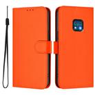 For Nokia XR20 Skin Feel Solid Color Leather Phone Case with Lanyard(Orange) - 2