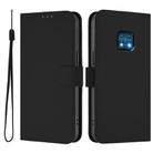 For Nokia XR20 Skin Feel Solid Color Leather Phone Case with Lanyard(Black) - 2