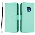 For Nokia XR20 Skin Feel Solid Color Leather Phone Case with Lanyard(Mint Green) - 2