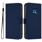 For Nokia XR20 Skin Feel Solid Color Leather Phone Case with Lanyard(Navy Blue) - 2