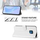 For Nokia XR20 Skin Feel Solid Color Leather Phone Case with Lanyard(White) - 3