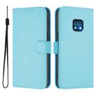 For Nokia XR20 Skin Feel Solid Color Leather Phone Case with Lanyard(Sky Blue) - 2