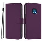 For Nokia XR20 Skin Feel Solid Color Leather Phone Case with Lanyard(Violet) - 2