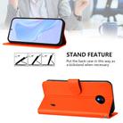 For Nokia C10 / C20 Skin Feel Solid Color Leather Phone Case with Lanyard(Orange) - 3