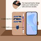 For Nokia C10 / C20 Skin Feel Solid Color Leather Phone Case with Lanyard(Nude) - 3