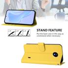 For Nokia C10 / C20 Skin Feel Solid Color Leather Phone Case with Lanyard(Lemon Yellow) - 3