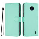 For Nokia C10 / C20 Skin Feel Solid Color Leather Phone Case with Lanyard(Mint Green) - 2
