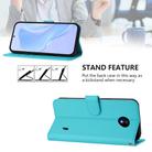 For Nokia C10 / C20 Skin Feel Solid Color Leather Phone Case with Lanyard(Lake Blue) - 3