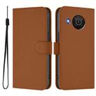 For Nokia X20 / X10 Skin Feel Solid Color Leather Phone Case with Lanyard(Brown) - 2