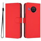 For Nokia X20 / X10 Skin Feel Solid Color Leather Phone Case with Lanyard(Red) - 2