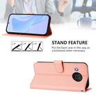 For Nokia X20 / X10 Skin Feel Solid Color Leather Phone Case with Lanyard(Pink) - 3