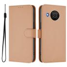 For Nokia X20 / X10 Skin Feel Solid Color Leather Phone Case with Lanyard(Nude) - 2