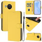 For Nokia X20 / X10 Skin Feel Solid Color Leather Phone Case with Lanyard(Lemon Yellow) - 1
