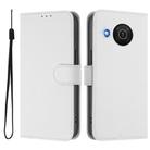 For Nokia X20 / X10 Skin Feel Solid Color Leather Phone Case with Lanyard(White) - 2