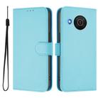 For Nokia X20 / X10 Skin Feel Solid Color Leather Phone Case with Lanyard(Sky Blue) - 2