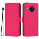 For Nokia X20 / X10 Skin Feel Solid Color Leather Phone Case with Lanyard(Rose Red) - 2