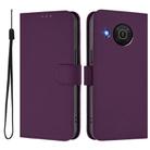 For Nokia X20 / X10 Skin Feel Solid Color Leather Phone Case with Lanyard(Violet) - 2