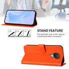 For Nokia 6.3 / G20 / G10 Skin Feel Solid Color Leather Phone Case with Lanyard(Orange) - 3