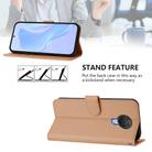 For Nokia 6.3 / G20 / G10 Skin Feel Solid Color Leather Phone Case with Lanyard(Nude) - 3