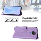 For Nokia 6.3 / G20 / G10 Skin Feel Solid Color Leather Phone Case with Lanyard(Lavender Purple) - 3