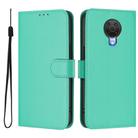 For Nokia 6.3 / G20 / G10 Skin Feel Solid Color Leather Phone Case with Lanyard(Green) - 2